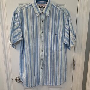 Van Heusen Vintage Men's Cotton Blue Striped Shirt, Size M*, (310)